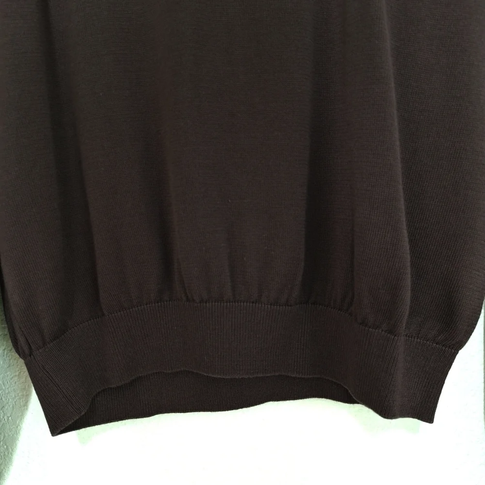 *Pronto Uomo NEW Brown Men’s Classic Business Casual Silk Blend Sweater Size M